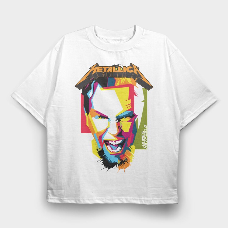 JAMES HETFIELD 1, Tricou Oversize Barbati (Unisex)