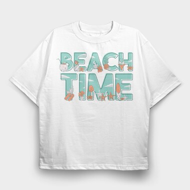 Beach Time, Tricou Oversize Barbati (Unisex)