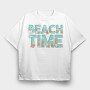 Beach Time, Tricou Oversize Barbati (Unisex)