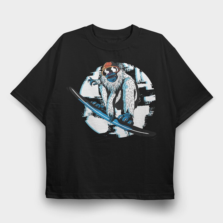 Snowboard Yeti, Tricou Oversize Barbati (Unisex)
