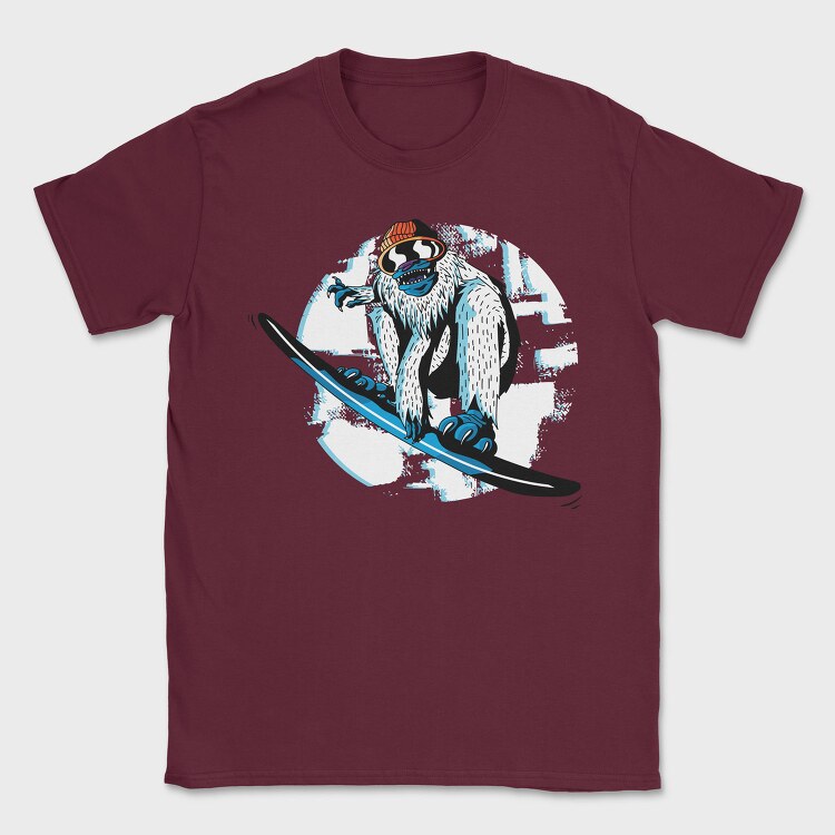 Snowboard Yeti, Tricou Barbati (Unisex)