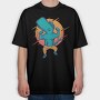 Muscular Whale, Tricou Oversize Barbati (Unisex)