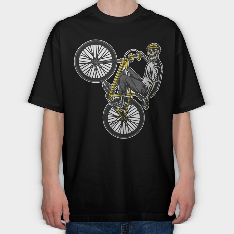 Skeleton BMX, Tricou Oversize Barbati (Unisex)