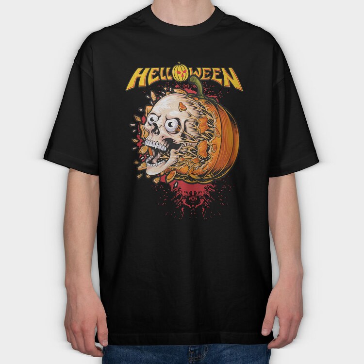 HELLOWEEN, Tricou Oversize Barbati (Unisex)