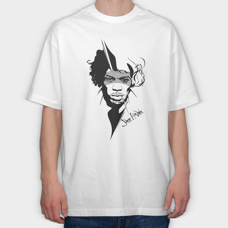 JIMI HENDRIX 1, Tricou Oversize Barbati (Unisex)