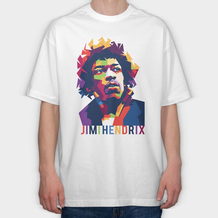 J HENDRIX Art1, Tricou Oversize Barbati (Unisex)