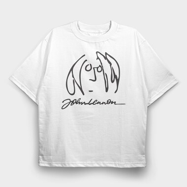 JOHN LENNON Face Art, Tricou Oversize Barbati (Unisex)