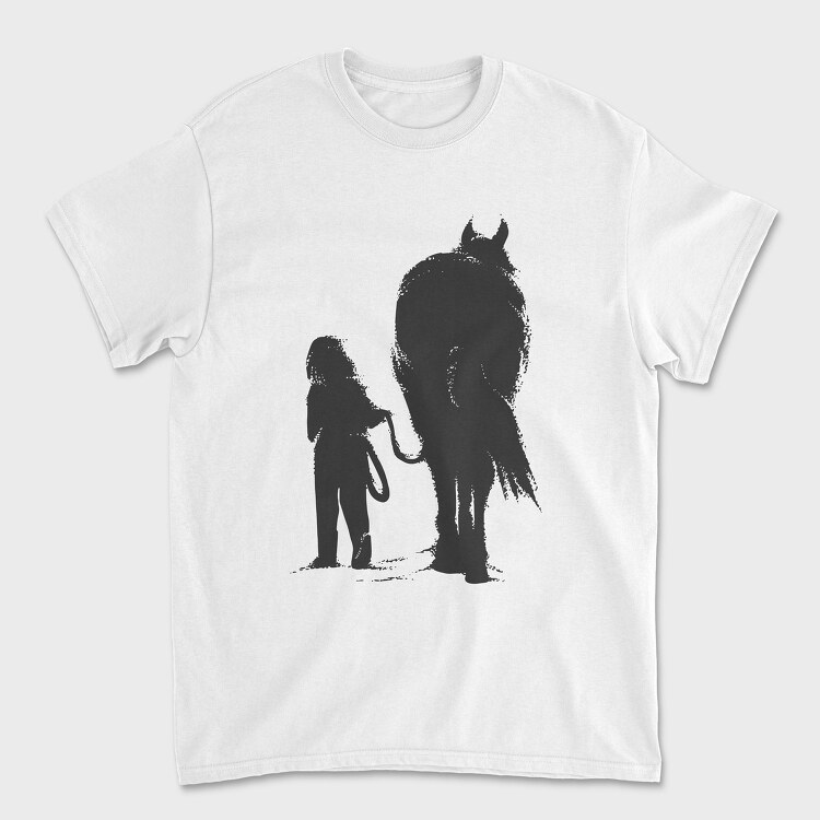 Girl And Horse, Tricou Barbati (Unisex)