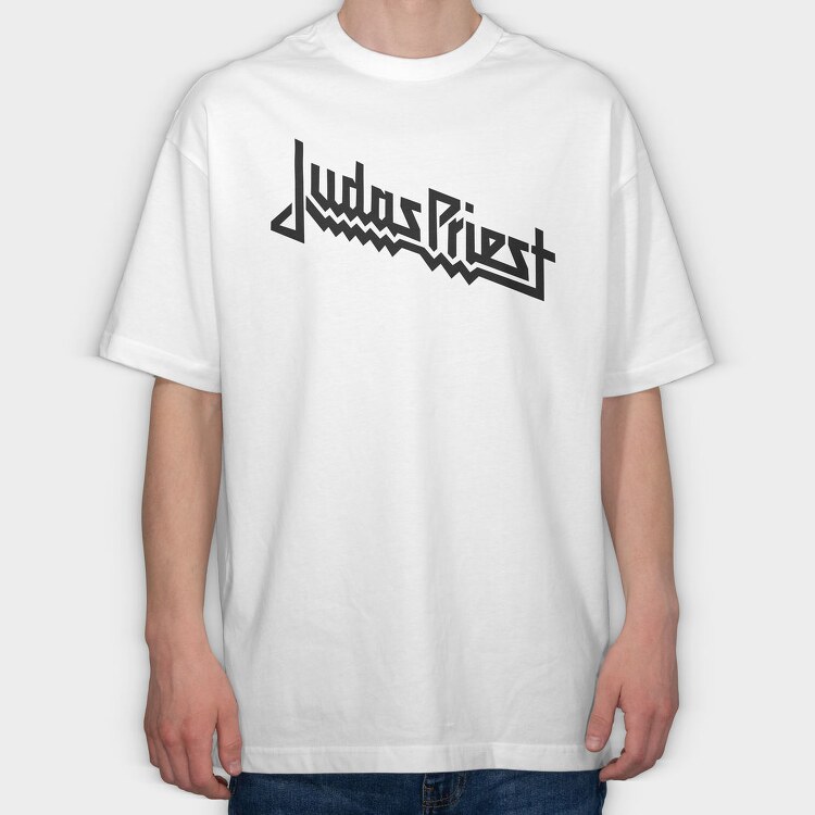 JUDAS PRIEST Band logo Art, Tricou Oversize Barbati (Unisex)