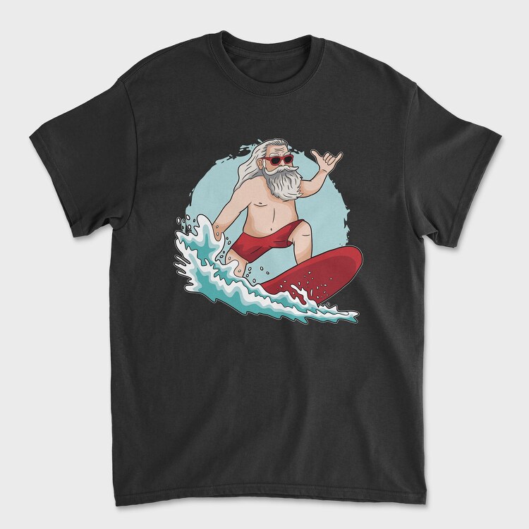 Surfing Santa, Tricou Barbati (Unisex)