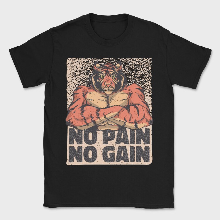 Muscular Tiger, Tricou Barbati (Unisex)