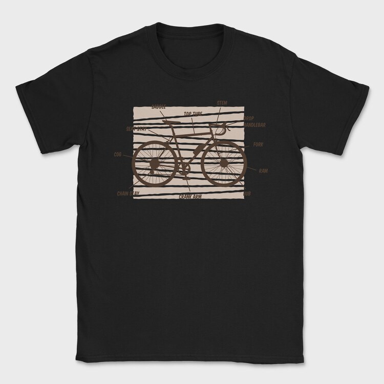 Bike Anatomy, Tricou Barbati (Unisex)
