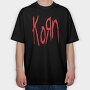 KORN Band Logo, Tricou Oversize Barbati (Unisex)