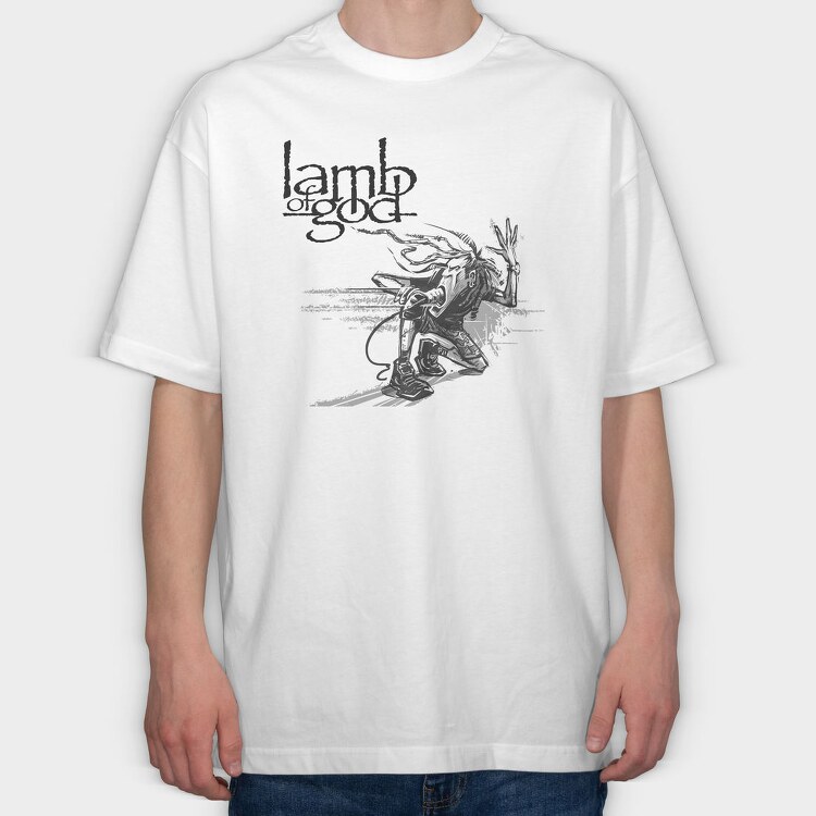 LAMB OF GOD, Tricou Oversize Barbati (Unisex)