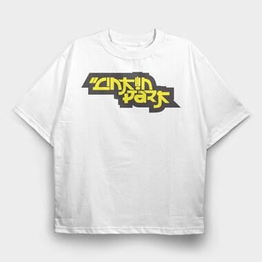 LINKIN PARK Logo Name Art, Tricou Oversize Barbati (Unisex)