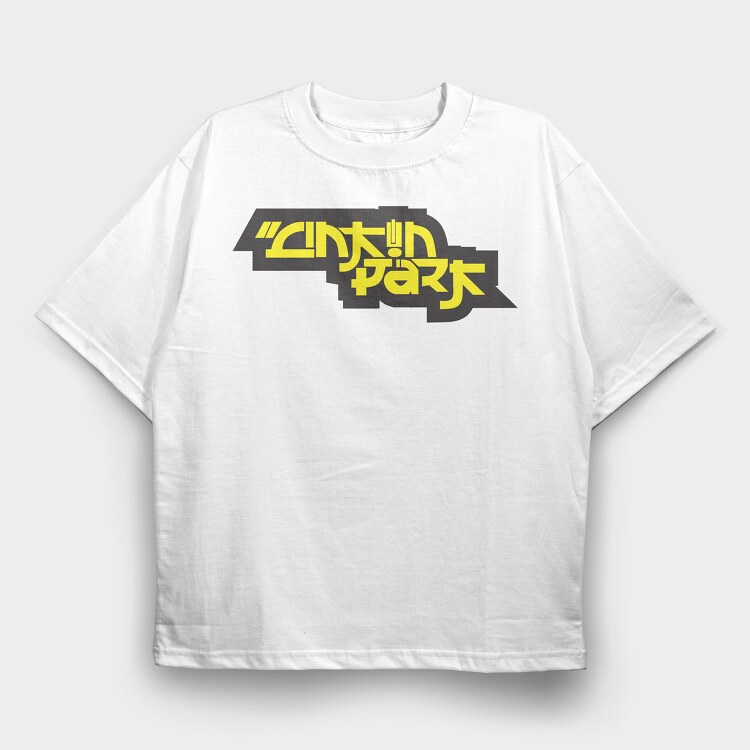 LINKIN PARK Logo Name Art, Tricou Oversize Barbati (Unisex)