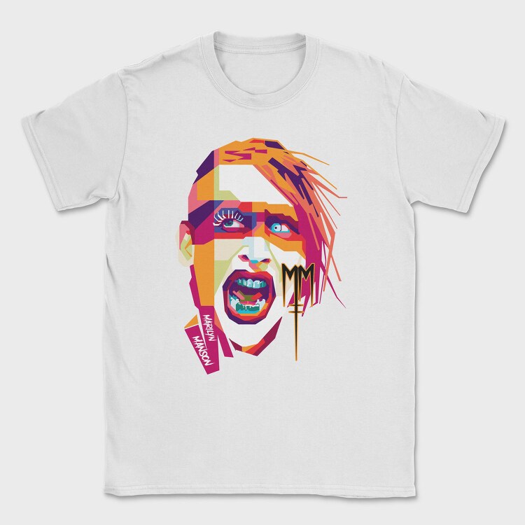 MARILYN MANSON, Tricou Barbati (Unisex)