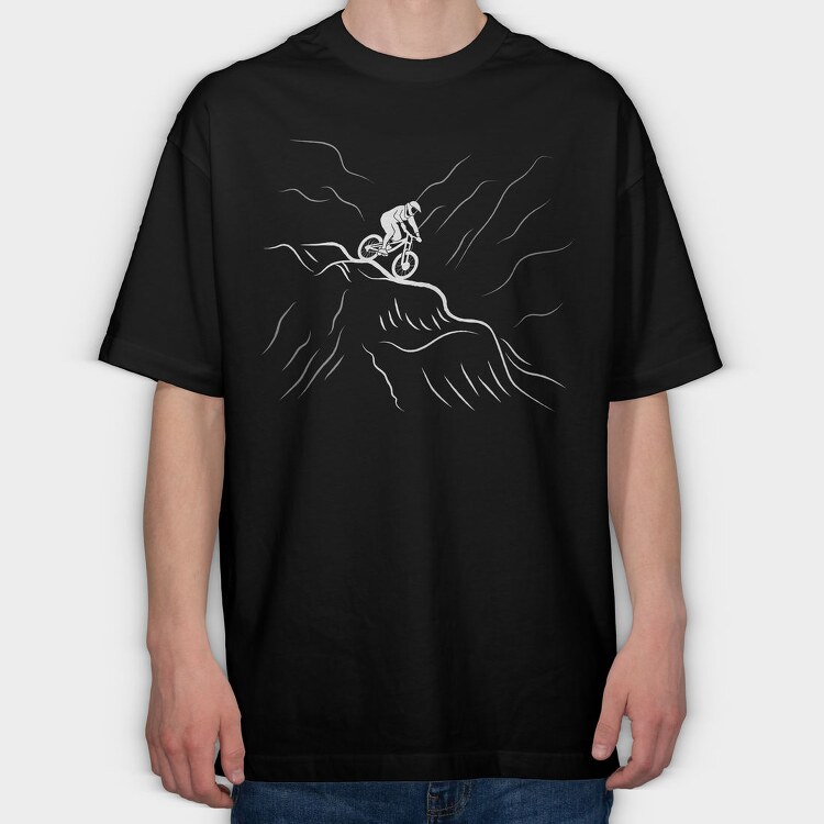 Downhill Bike, Tricou Oversize Barbati (Unisex)