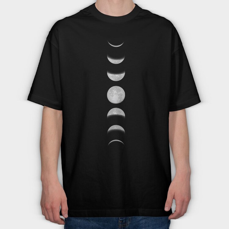 Moonphases, Tricou Oversize Barbati (Unisex)