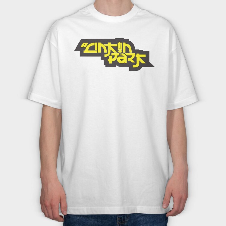 LINKIN PARK Logo Name Art, Tricou Oversize Barbati (Unisex)