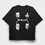 METALLICA Faces, Tricou Oversize Barbati (Unisex)