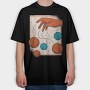 Hand Planets, Tricou Oversize Barbati (Unisex)