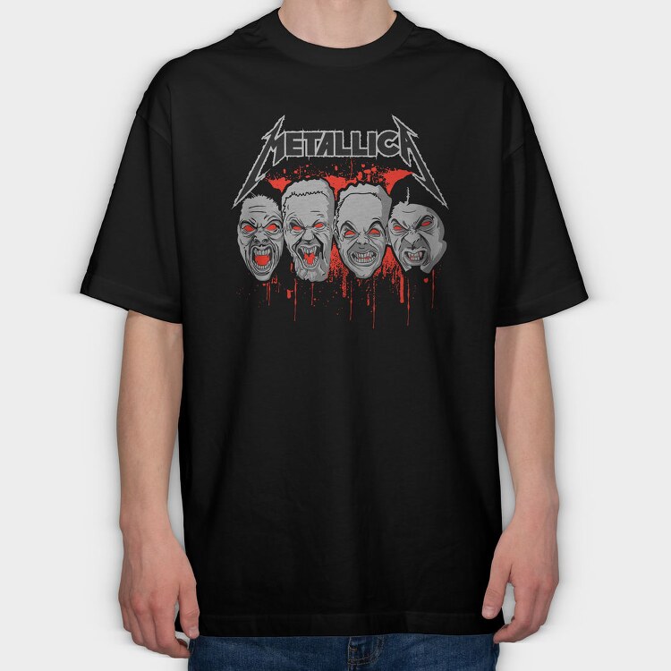 METALLICA ZOMBIE, Tricou Oversize Barbati (Unisex)