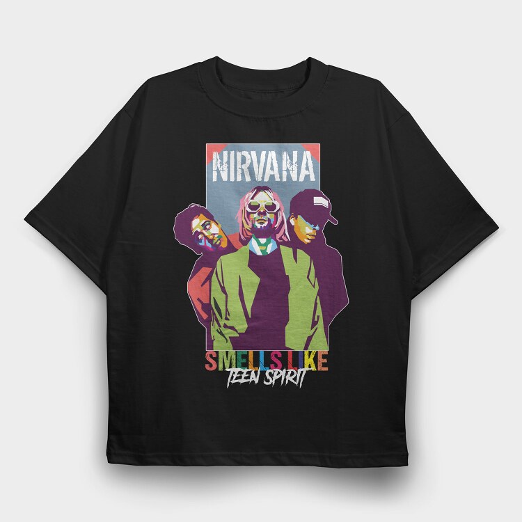 NIRVANA Art1, Tricou Oversize Barbati (Unisex)