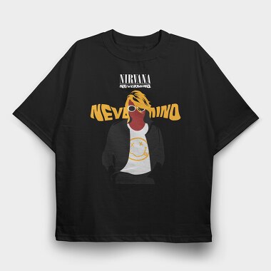 NIRVANA Cobain Nevermind, Tricou Oversize Barbati (Unisex)