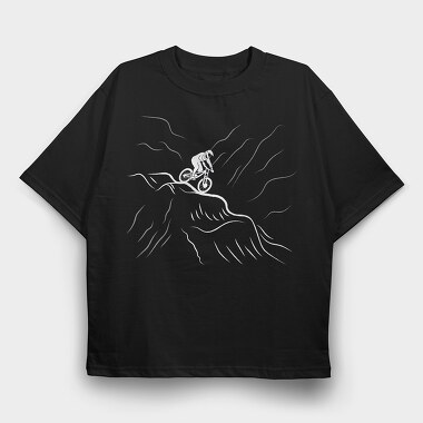 Downhill Bike, Tricou Oversize Barbati (Unisex)