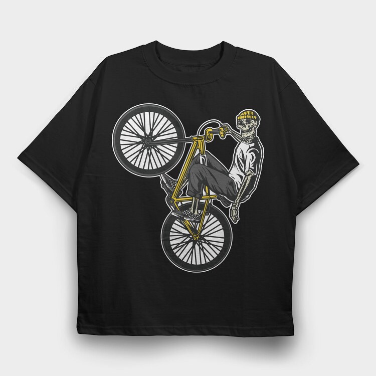 Skeleton BMX, Tricou Oversize Barbati (Unisex)