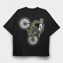 Skeleton BMX, Tricou Oversize Barbati (Unisex)