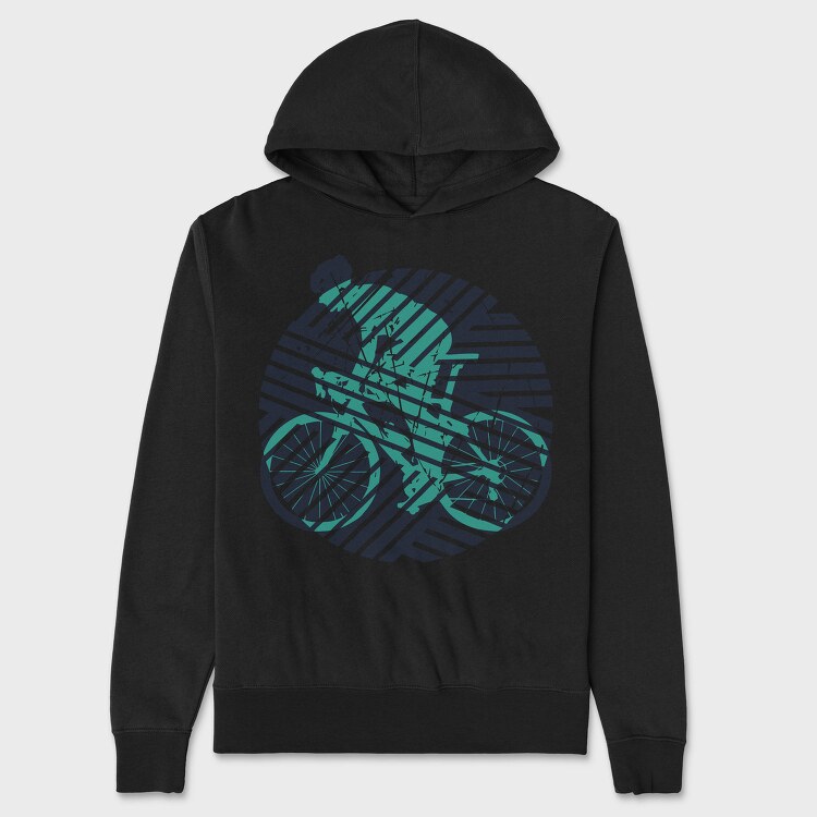 Geometric Bicycle, Hanorac Oversize Barbati (Unisex)