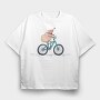 Bicicycle Sheep, Tricou Oversize Barbati (Unisex)