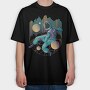Techno Astronaut, Tricou Oversize Barbati (Unisex)