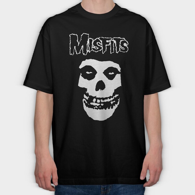 MISFITS Skull, Tricou Oversize Barbati (Unisex)