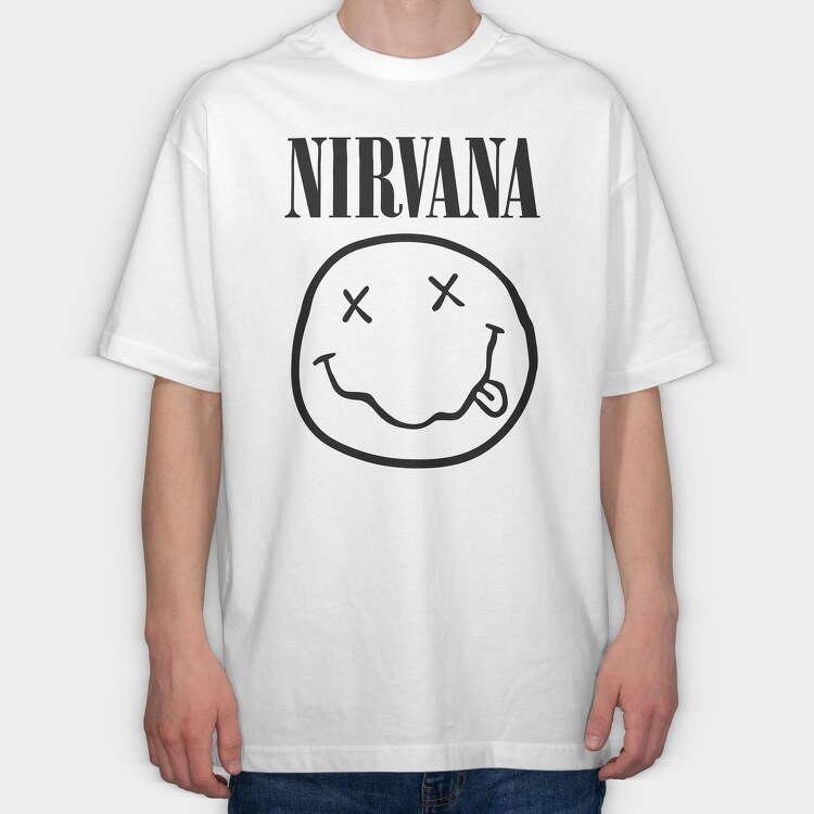 NIRVANA logo Album Art, Tricou Oversize Barbati (Unisex)