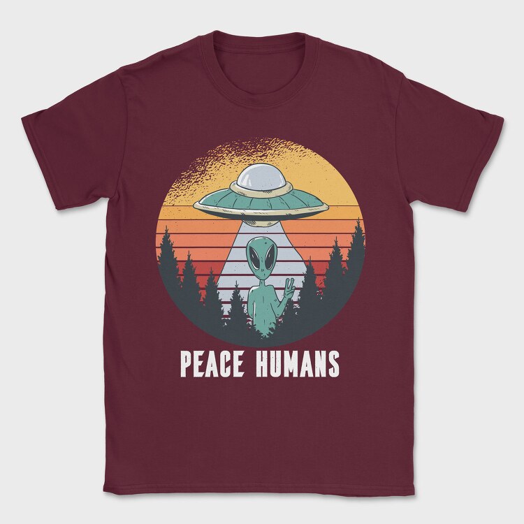 Peace Humans, Tricou Barbati (Unisex)
