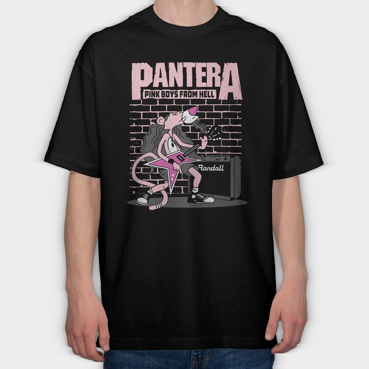 PANTERA PBFH, Tricou Oversize Barbati (Unisex)
