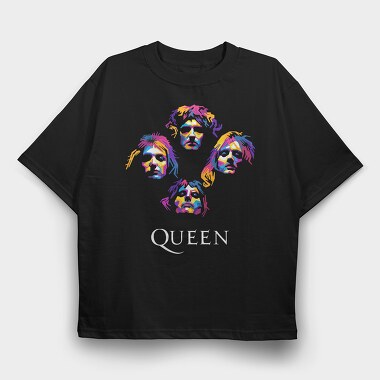 QUEEN Art3, Tricou Oversize Barbati (Unisex)