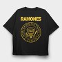 RAMONES Pres. Logo, Tricou Oversize Barbati (Unisex)
