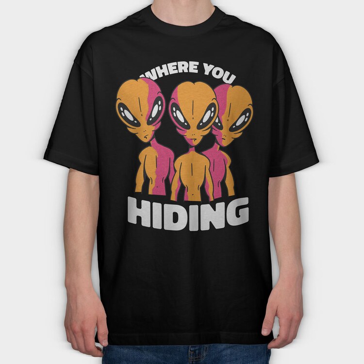 Creepy Aliens, Tricou Oversize Barbati (Unisex)