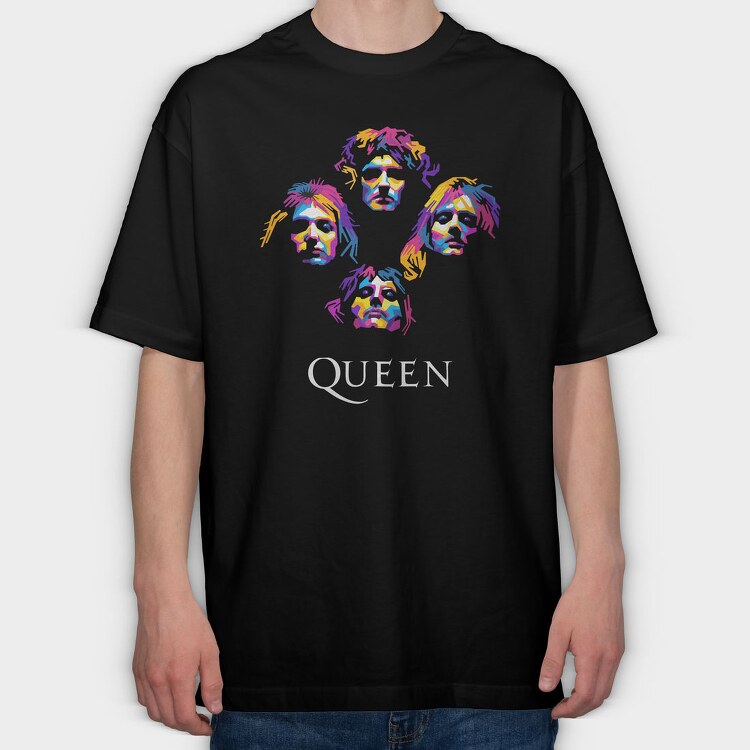 QUEEN Art3, Tricou Oversize Barbati (Unisex)