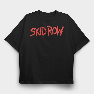 SKID ROW Band Name logo, Tricou Oversize Barbati (Unisex)
