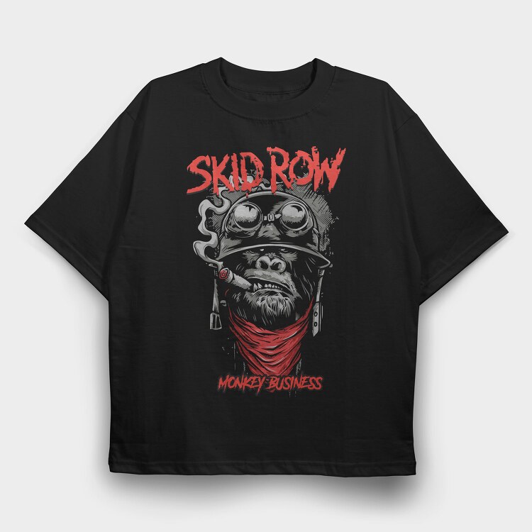 SKID ROW Monkey Business, Tricou Oversize Barbati (Unisex)