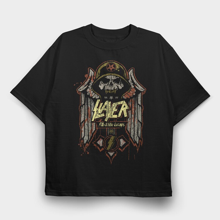 SLAYER, Tricou Oversize Barbati (Unisex)