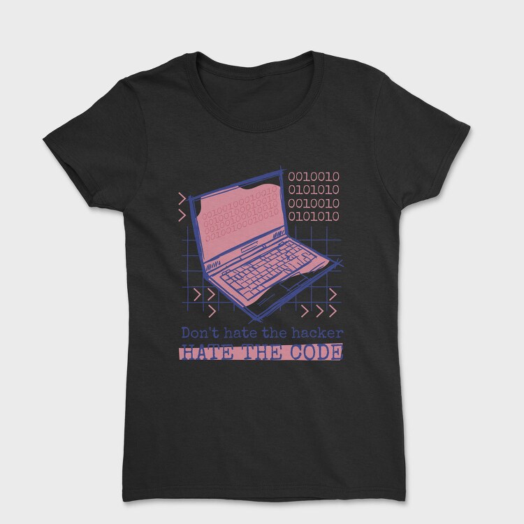 Computer Hacker Code, Tricou Femei