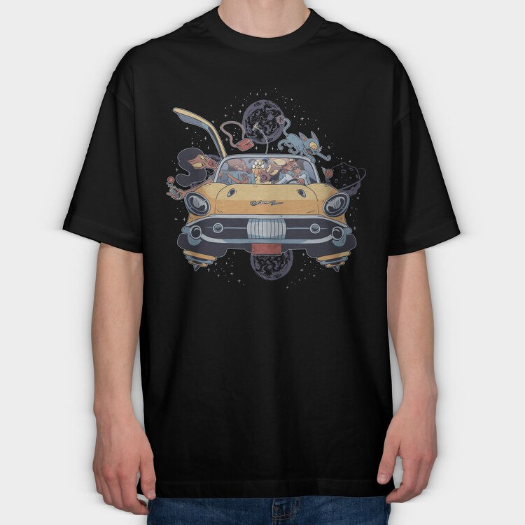 Space Family, Tricou Oversize Barbati (Unisex)