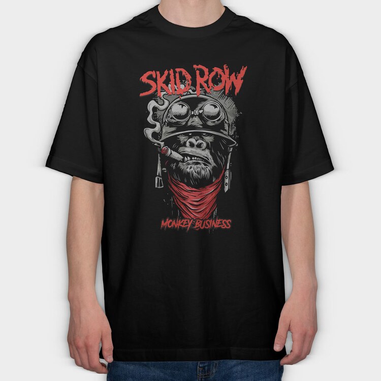 SKID ROW Monkey Business, Tricou Oversize Barbati (Unisex)