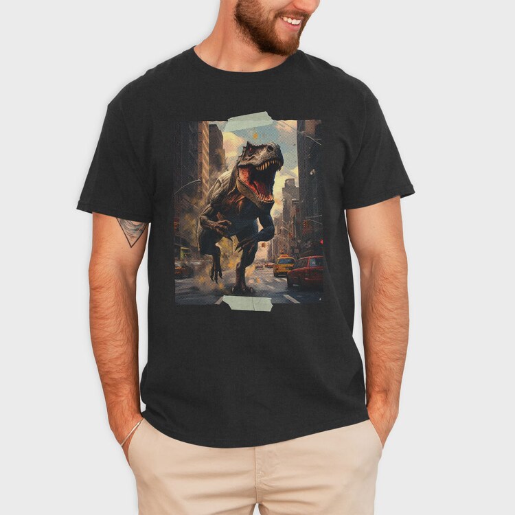 T Rex Graphic, Tricou Barbati (Unisex)